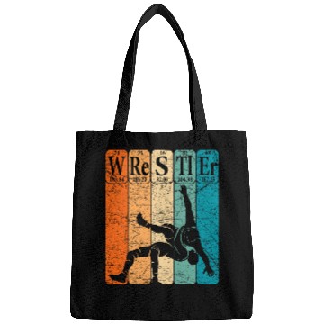 Discover Wrestler Periodic Table Elements Wrestling Nerd vintages Bags