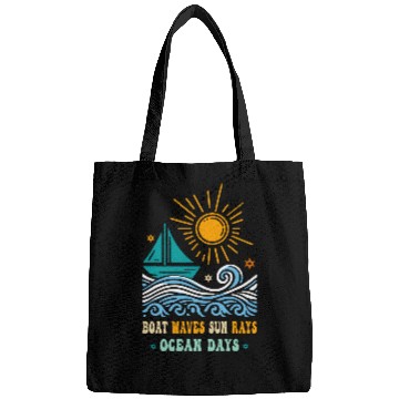 Discover Marine Navigation Boat Waves Sun Rays Ocean Day Cabin cruise Bags