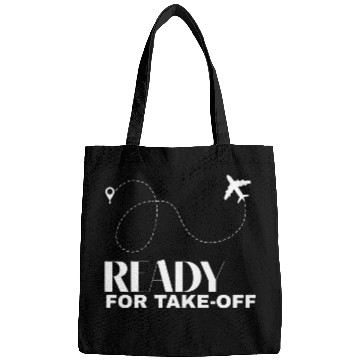 Discover Ready for takeoff airplane route map flight Bags
