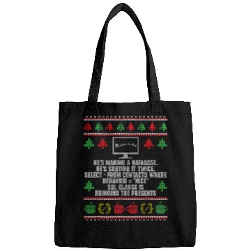 Discover Software Developer Computer Coding Programmer Ugly Christmas Bags