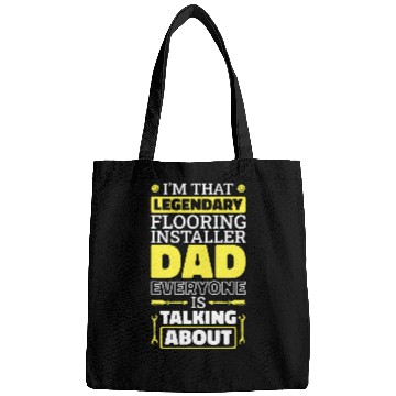 Discover Flooring Installer Worker Dad Design for Fathers Day Bags