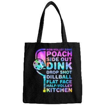Discover Funny TieDye Pickleball Dink Kitchen Terminology Bags