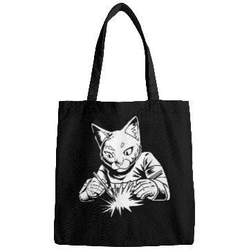 Discover Welding Cat Metal Worker Welder 7 Bags