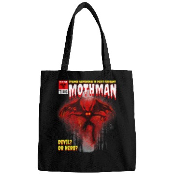 Discover Cryptid Comic Book Style Point Pleasant WV Mothman Bags
