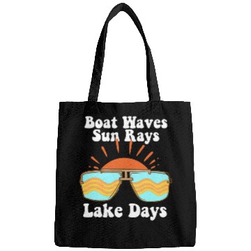 Discover Boat Waves Sun Rays Lake Days Bags