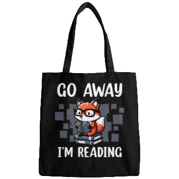 Discover Go Away Im Reading Book Reader Cute Fox Librarians Bags