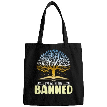 Discover Im With The Banned For Book Lovers Funny Reading Bags