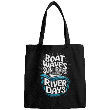 Discover Boat Waves Sun Rays River Days 2 Bags