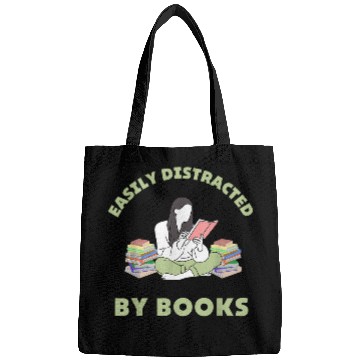 Discover Easily Distracted by Books Book Lover 1 Bags