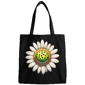 Discover Cute Pickleball Daisy Flower for Paddleball Grandma Bags