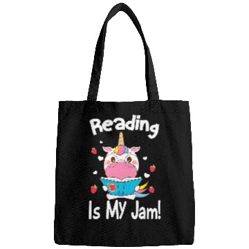 Discover Cute Unicorns Reading Is My Jam Teacher Book Nerds Bags