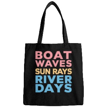 Discover Boat Waves sun rays river days boating outdoors Bags