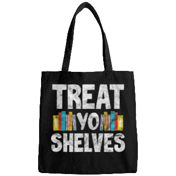 Discover Reading Book Reader Treat Yo Shelves Bookworm Distressed Bags