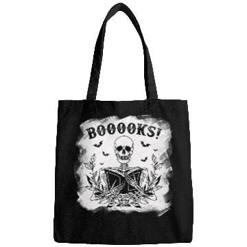 Discover Skeletons Reading Book Halloween Tees Teacher Library Reading Bags