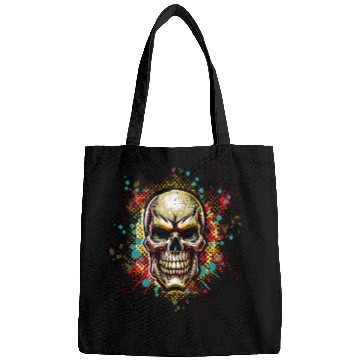 Discover Skull Graffiti Style Comic Book Vector Illustration For Men Bags