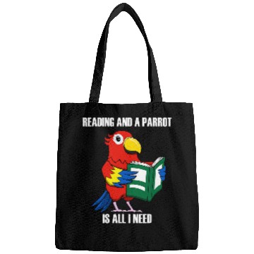 Discover Cute Parrot Reading Book Funny Literature Bags