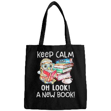Discover Owl Reader Keep Calm and Oh Look a New Book Bookworm Bags