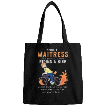 Discover Waitress Like Riding Bike Cyclist Funny Bags