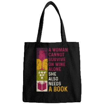 Discover Book Reader Wines Drinking Lover For Bookworm Women Bags