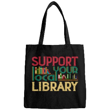 Discover Support Your Local Library Book Readers Lovers Gift Bags