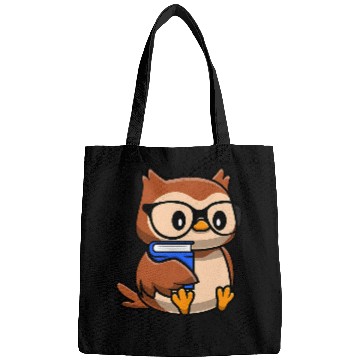 Discover Cute Owl Book Lover Library Smart Bookworm Kawaii Reading Bags