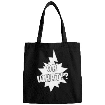 Discover Or What Comic Book Bubble Speech Tee Bags