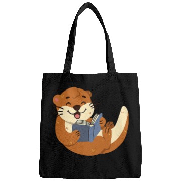 Discover Otter Reading a Book Bags