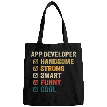 Discover App Developer Handsome Strong Smart Funny Cool 1 Bags