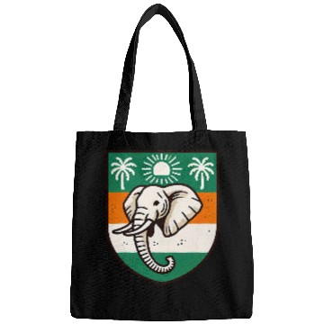Discover Ivory Coast Ivorian Elephant Flag Wear Bags