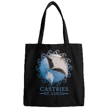 Discover Castries St Lucia Stingray Manta Ray Ocean Animals Bags