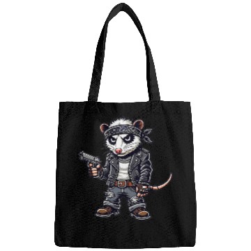 Discover Funny Opossum Bad Attitude Get Bent Savage Street Gang Bags