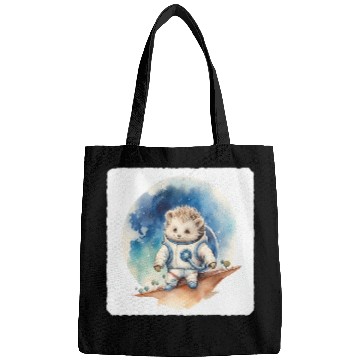 Discover Astronaut Hedgehog On Moon Space Exploration Celestial Bags