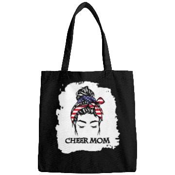 Discover Cheer Mom USA Flag 1 Bags
