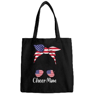 Discover Cheer Mom USA Flag Bags