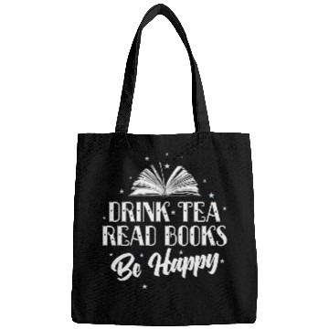 Discover Drink Tea Read Books Be Happy Read Bags