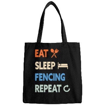 Discover Eat Sleep Fencing Repeat Bags