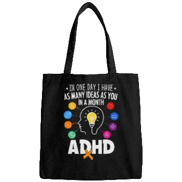 Discover ADHD Warrior Embrace Neurodiversity ADHD Awareness Bags