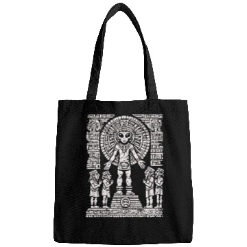 Discover Aztec Messiah Chosen One Sacrifice Alien Art Bags