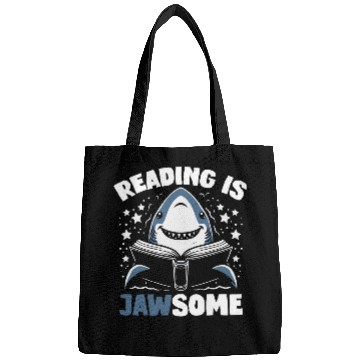 Discover Reading Is Jawsome Funny Shark Reader Book Lover Bags