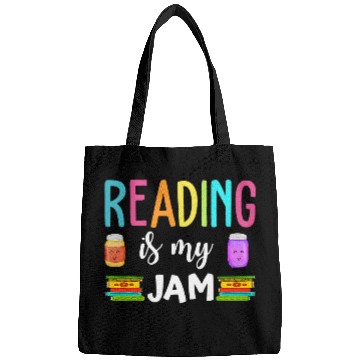 Discover Reading Is My Jam Book Lover Teacher School Studend Libary Bags