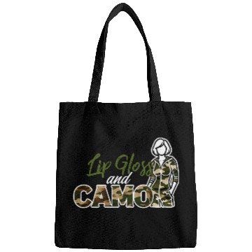 Discover Jeans Lip Gloss Camo Sayings Graphic Orange Bags