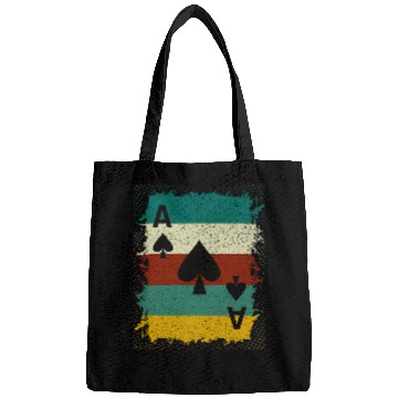 Discover Ace of Spades Pokers Retro Distressed Playing Card Halloween Bags