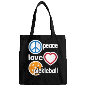 Discover Peace Love Pickleball Pickleball Player Paddleball Lover Bags