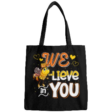 Discover We Believe In You Funny Bee Testing Day Teacher Kid Test Day Bags