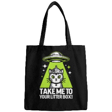 Discover Alien Cat Invasion Cat Conspiracy Theories Bags