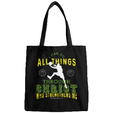 Discover Basketball Funny Strength Religious Player Sport Game Bags