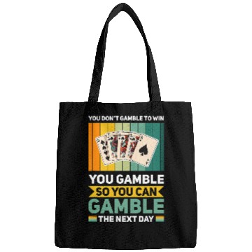 Discover Play and Gamble to Win Pokers Ace Pokers player game night Bags