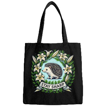 Discover Cute Hedgehog Illustration Stay Sharp 3 Bags