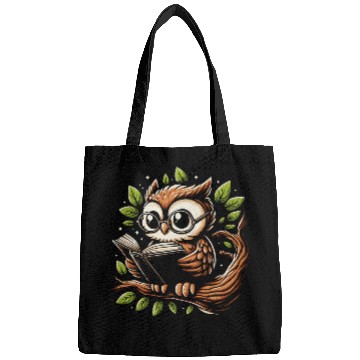 Discover Owl Reading Book Bookworm Reader Librarian Teacher Bags