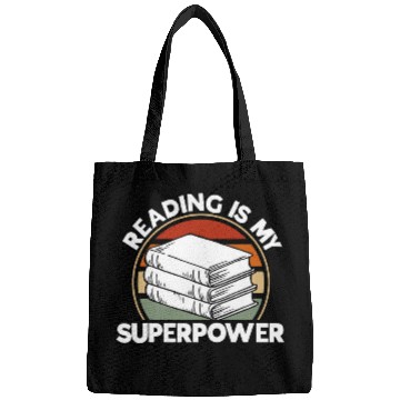 Discover Reading Is My Superpower Book Nerd Bookworm 4 Bags